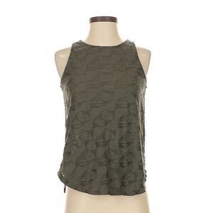 susina womens Solid gray triangle Print tank top Small